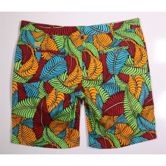 Loudmouth Golf Floral Hawaiian Print Cotton Stretch Shorts Men's 42 - Picture 1 of 9